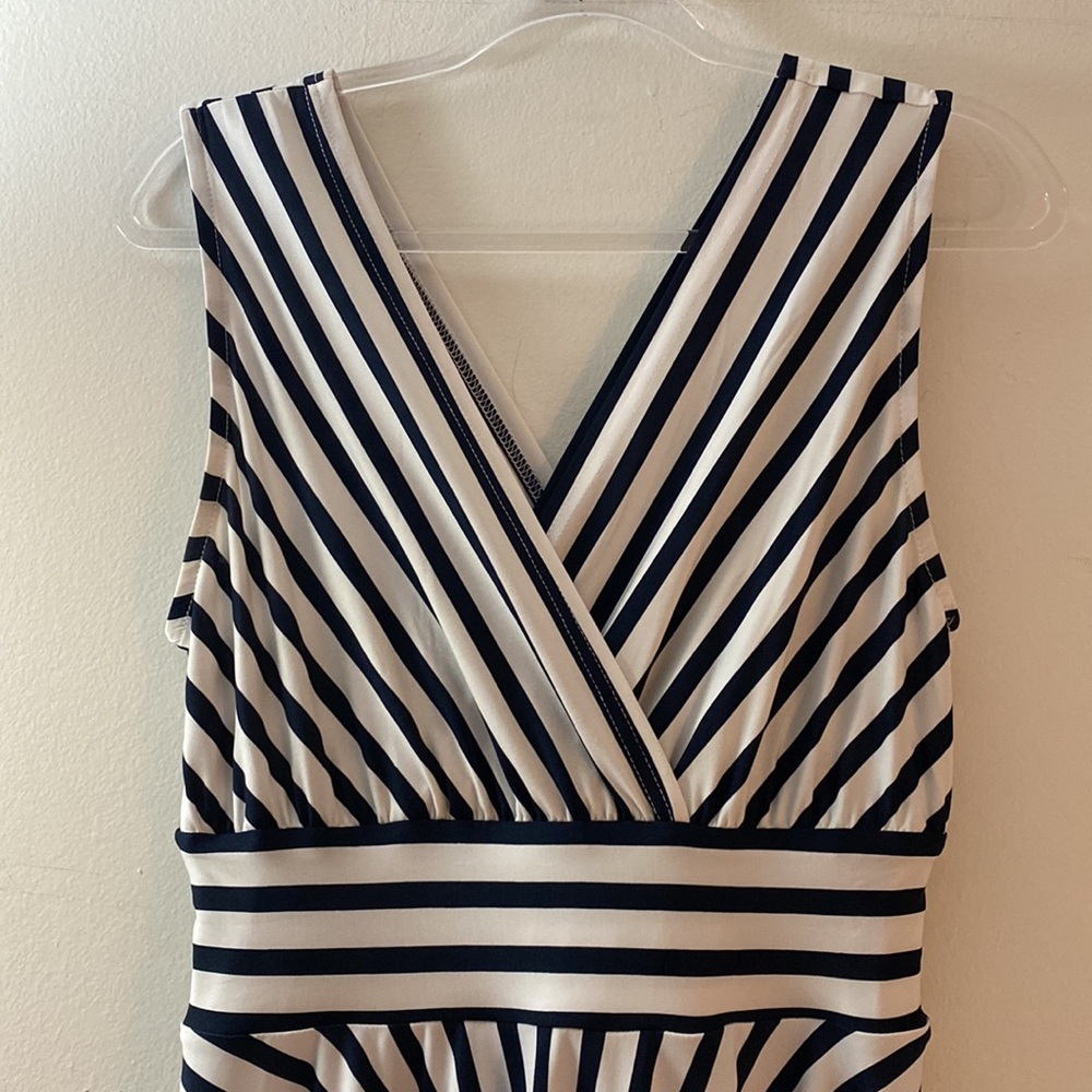 Lascana | Striped V-Neck Dress - Picture 6 of 14